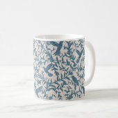 Blaublättrige Blätter von Hummingvögeln Kaffeetasse (VorderseiteRechts)