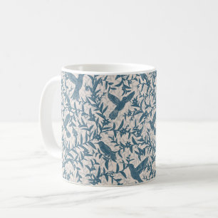 Blaublättrige Blätter von Hummingvögeln Kaffeetasse