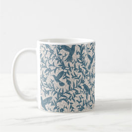 Blaublättrige Blätter von Hummingvögeln Kaffeetasse