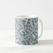 Blaublättrige Blätter von Hummingvögeln Kaffeetasse (VorderseiteRechts)