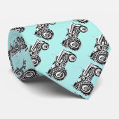 Blaublau, Vintag Grau-Massey Krawatte (Gerollt)