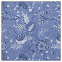 Blaublauer Böhmischer-Design Baumwolle-Twill