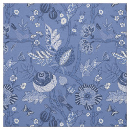 Blaublauer Böhmischer-Design Baumwolle-Twill Stoff