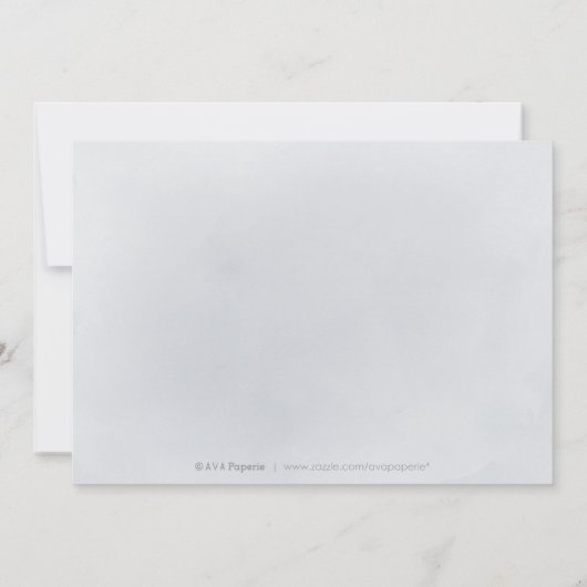 Blaublauer Glitzer Save the Date (Rückseite)