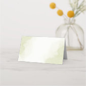 blaubläuliche Marineblumen, grüne Blätter Platzkarte (Rückseite)