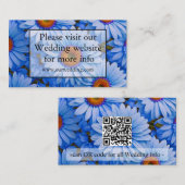Blaubläuliche Sonnenblumen - Blaublütenblüten - QR Begleitkarte (Vorne/Hinten)