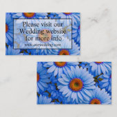 Blaubläuliche Sonnenblumen Blaue Gänse Muster Begleitkarte (Vorne/Hinten)