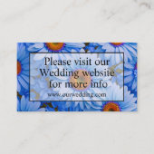 Blaubläuliche Sonnenblumen Blaue Gänse Muster Begleitkarte (Vorderseite)