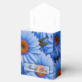 Blaubläuliche Sonnenblumen Blaue Gänse Muster Geschenkschachtel (Geöffnet)