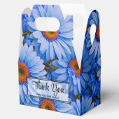 Blaubläuliche Sonnenblumen Blaue Gänse Muster Geschenkschachtel (Geöffnet)