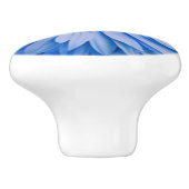 Blaubläuliche Sonnenblumen Blaue Gänse Muster Keramikknauf (Seitenansicht)