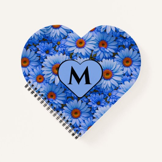 Blaubläuliche Sonnenblumen Blaue Gänse Muster Notizblock (Vorderseite)