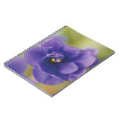 Blaublühende Blume von Violet Saintpaulia Zoomed Notizblock (Linke Seite)