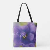 Blaublühende Blume von Violet Saintpaulia Zoomed Tasche (Rückseite)