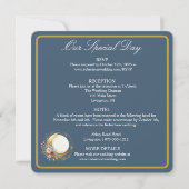 Blaublume, blumengeschmückte Hochzeit Einladung (Rückseite)