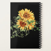 Blaublume Eukalyptus-grüner schwarzer Namensplaner Planer (Rückseite)