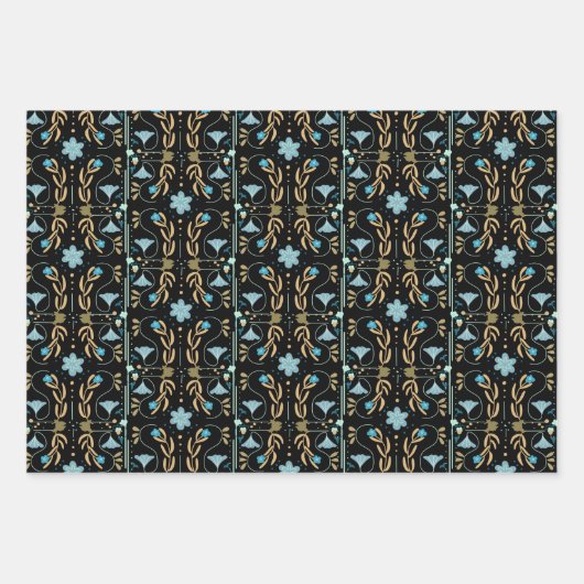 Blaublume Flora Geschenkpapier Set (Vorderseite 2)