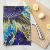 Blaublume Geschirrtuch (Viertel Falte)