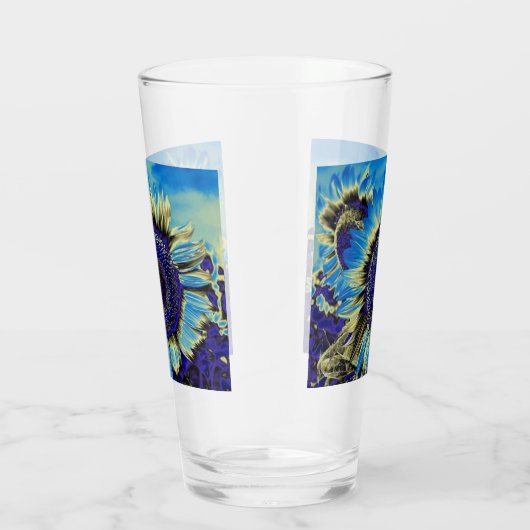 Blaublume Glas (Rechts)