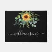 Blaublume-Grünschrift Fußmatte (Vorderseite)