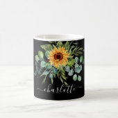 Blaublume-Grünschrift Kaffeetasse (Mittel)