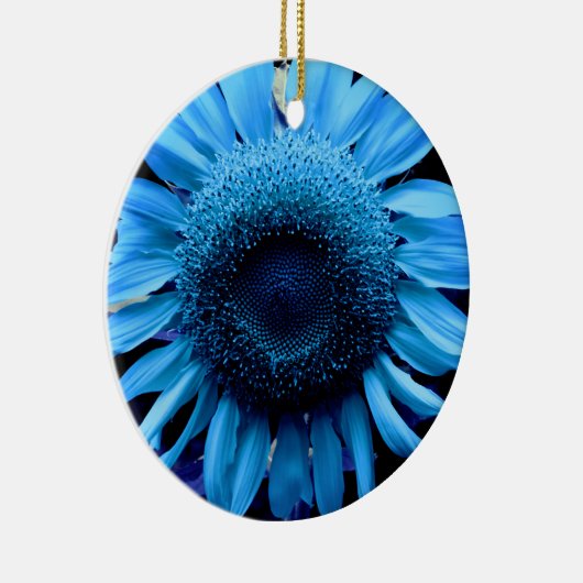 Blaublume Keramik Ornament (Rechts)
