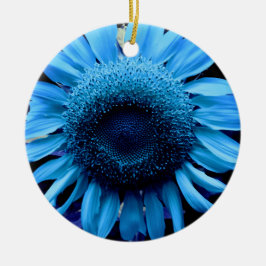 Blaublume Keramik Ornament