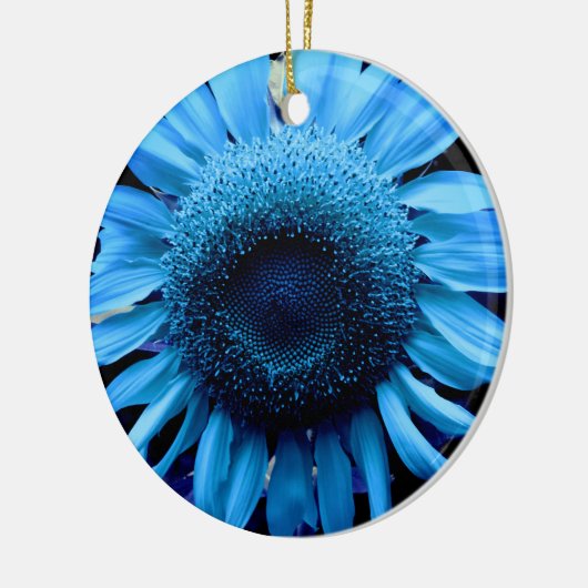 Blaublume Keramik Ornament (Links)