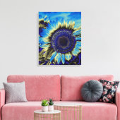 Blaublume Leinwanddruck (Insitu (Wohnzimmer))