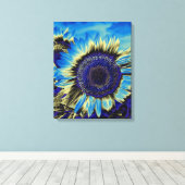 Blaublume Leinwanddruck (Insitu (Holzboden))