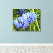 Blaublume Leinwanddruck (Insitu (Holzboden))