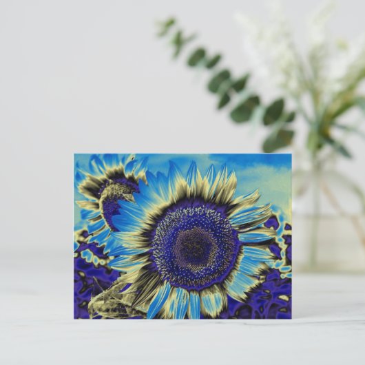Blaublume Postkarte (Stehend Vorderseite)