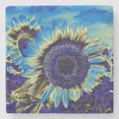 Blaublume Steinuntersetzer (Vorderseite)