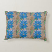 Blaublumen Akzent Kissen (Rückseite)