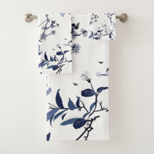 Blaublumen Badhandtuch Set