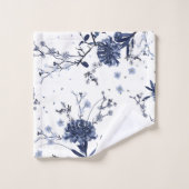 Blaublumen Badhandtuch Set (Waschlappen)