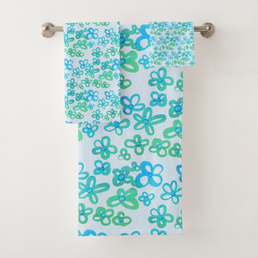 Blaublumen Badhandtuch Set (Insitu)