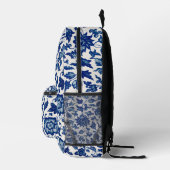Blaublumen Bedruckter Rucksack (Rechts)