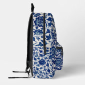 Blaublumen Bedruckter Rucksack (Links)