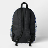 Blaublumen Bedruckter Rucksack (Rückseite)