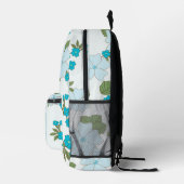 Blaublumen, Blumenmuster, Muster der Blume Bedruckter Rucksack
