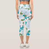 Blaublumen, Blumenmuster, Muster der Blume Capri Leggings (Rückseite)