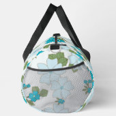 Blaublumen, Blumenmuster, Muster der Blume Duffle Bag (Rechts)
