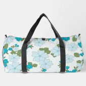 Blaublumen, Blumenmuster, Muster der Blume Duffle Bag (Rückseite)