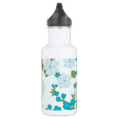 Blaublumen, Blumenmuster, Muster der Blume Edelstahlflasche (Rechts)