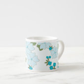 Blaublumen, Blumenmuster, Muster der Blume Espressotasse (Vorderseite Rechts)