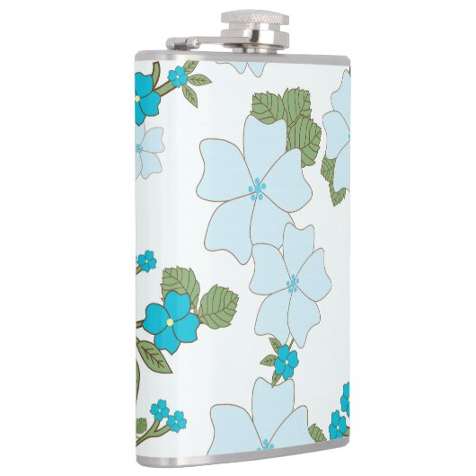 Blaublumen, Blumenmuster, Muster der Blume Flachmann (Rechts)