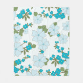 Blaublumen, Blumenmuster, Muster der Blume Fleecedecke (Vorderseite)