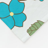Blaublumen, Blumenmuster, Muster der Blume Fleecedecke (Ecke)