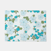 Blaublumen, Blumenmuster, Muster der Blume Fußmatte (Vorderseite)